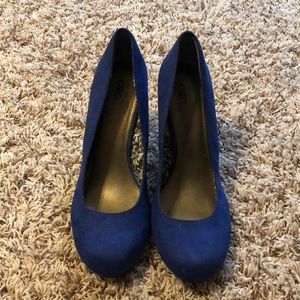 Cato Navy wedge shoe